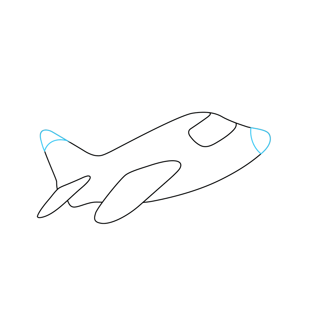 How to Draw An Airplane Step by Step Step  4