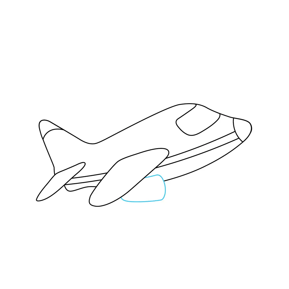 How to Draw An Airplane Step by Step Step  6