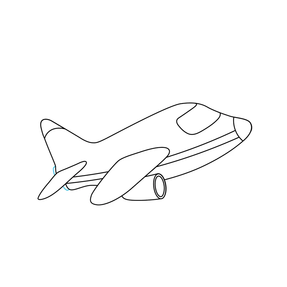 How to Draw An Airplane Step by Step Step  8