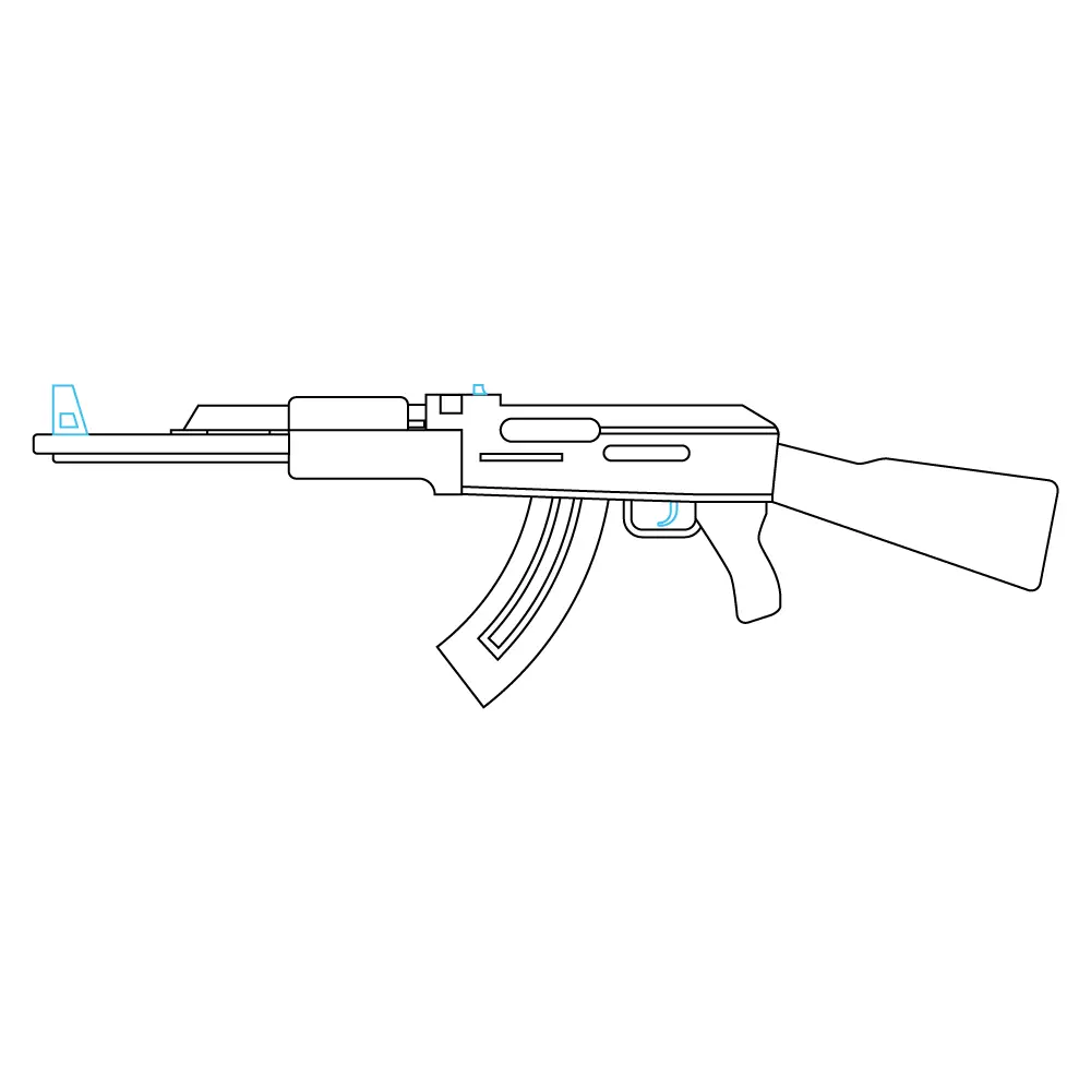 How to Draw An Ak47 Step by Step Step  10