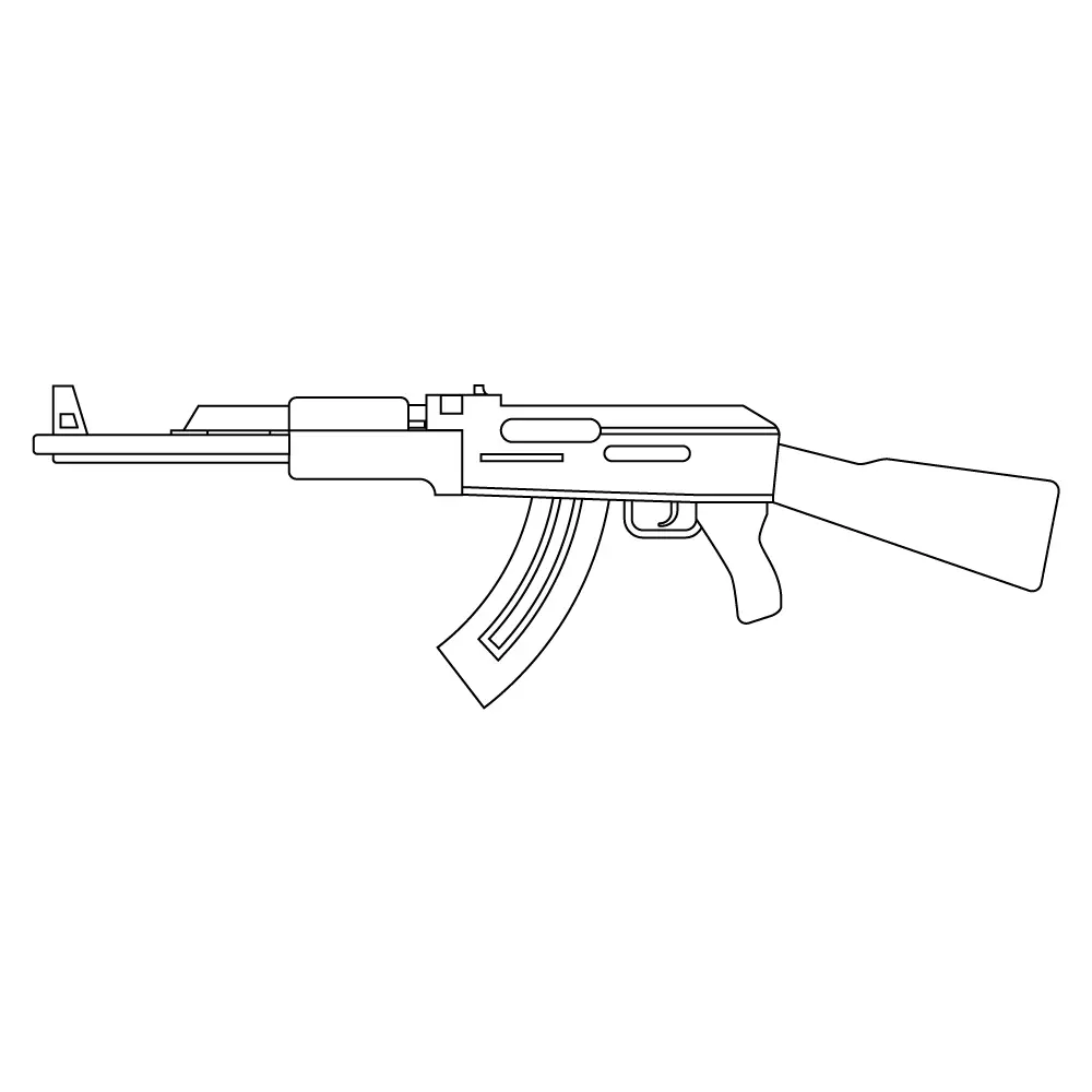 How to Draw An Ak47 Step by Step Step  11