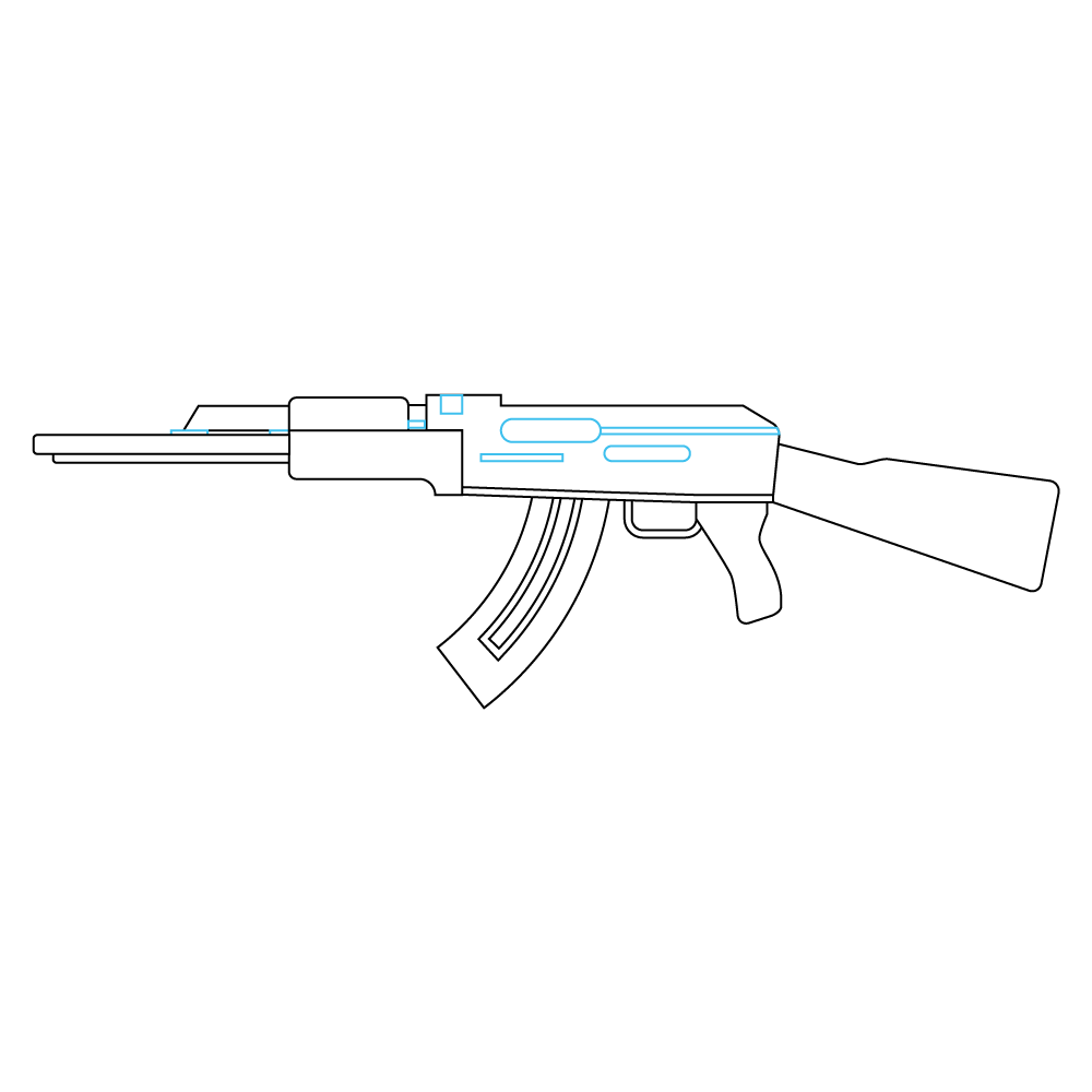 How to Draw An Ak47 Step by Step Step  9