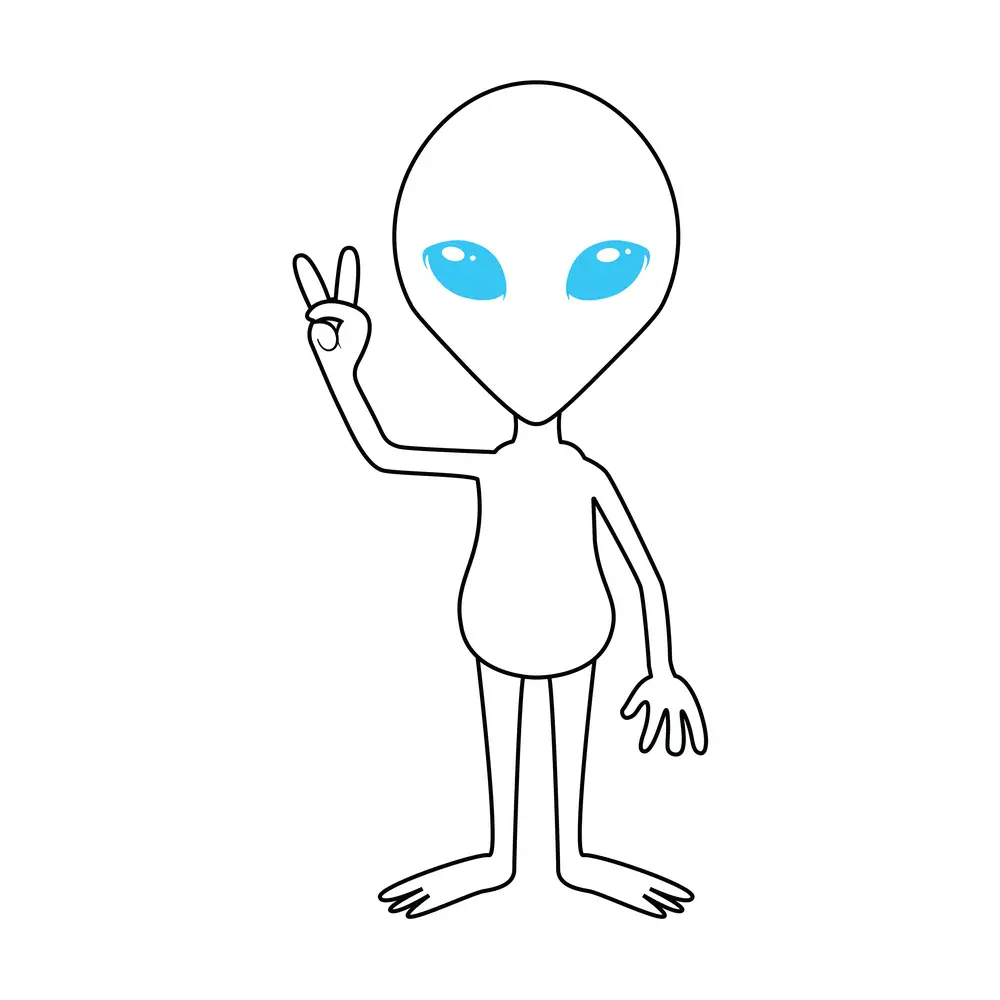 How to Draw An Alien Step by Step Step  5