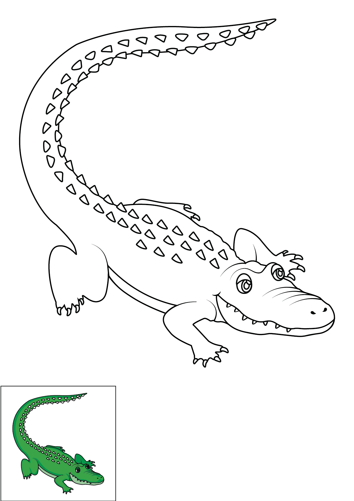 How to Draw An Alligator Step by Step Printable Dotted