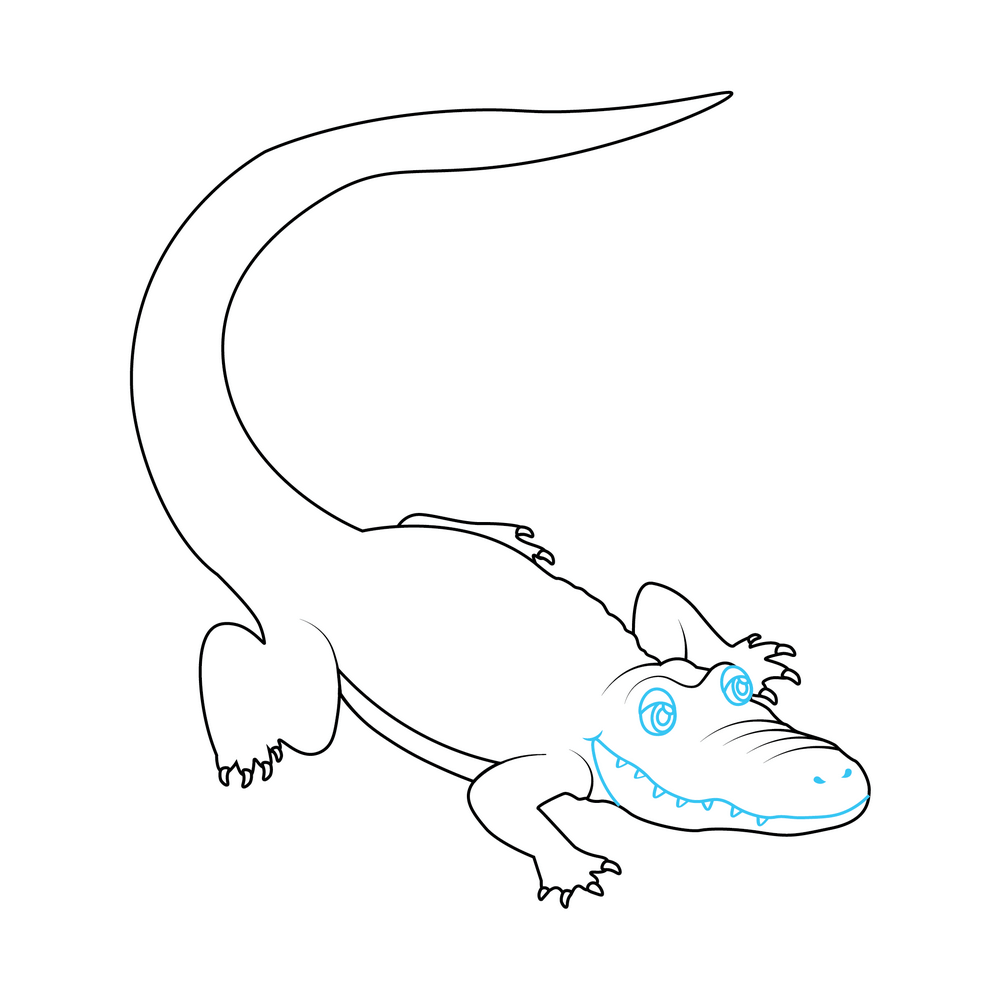 How to Draw An Alligator Step by Step Step  6
