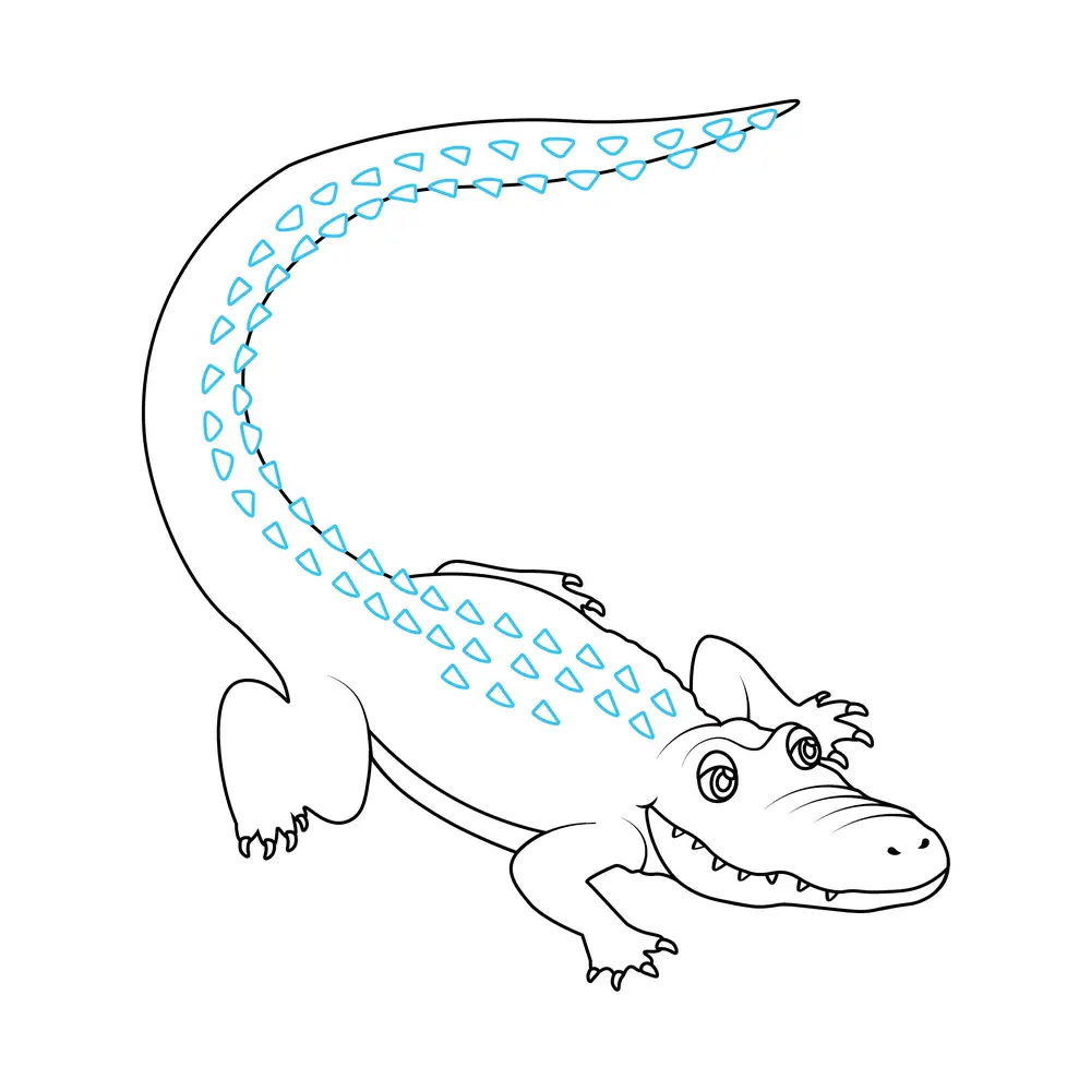 How to Draw An Alligator Step by Step Step  7