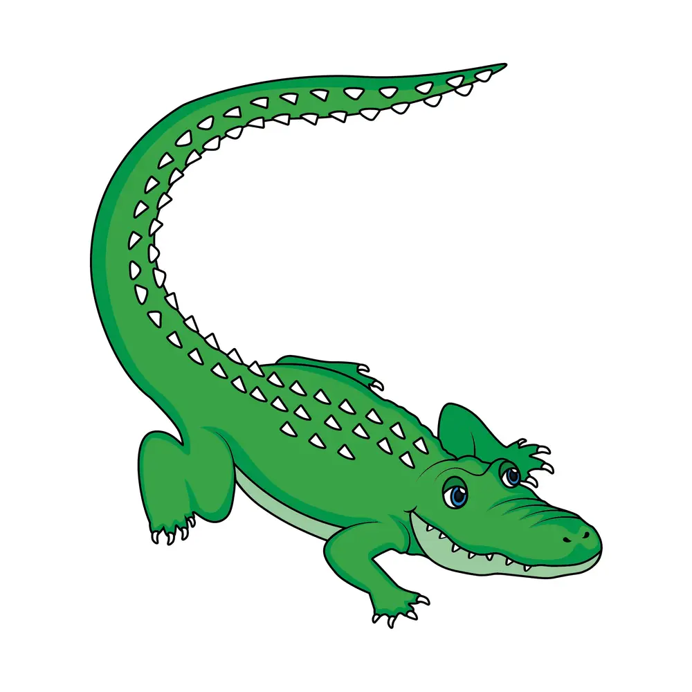 How to Draw An Alligator Step by Step Step  9