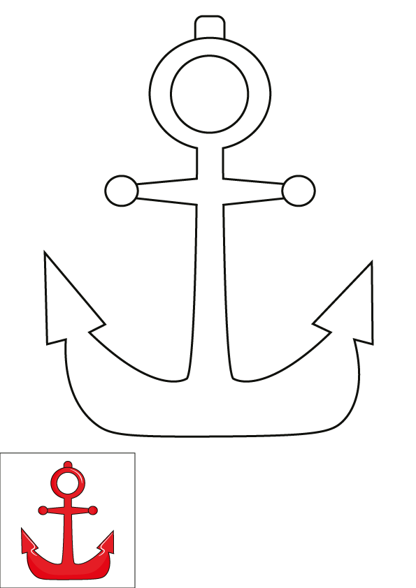 How to Draw An Anchor Step by Step Printable Color