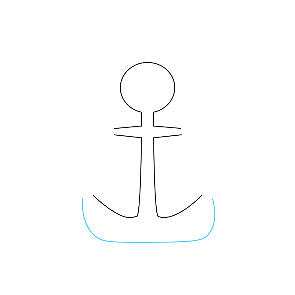 How to Draw An Anchor Step by Step Step  4