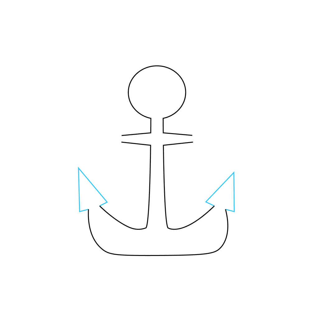 How to Draw An Anchor Step by Step Step  5
