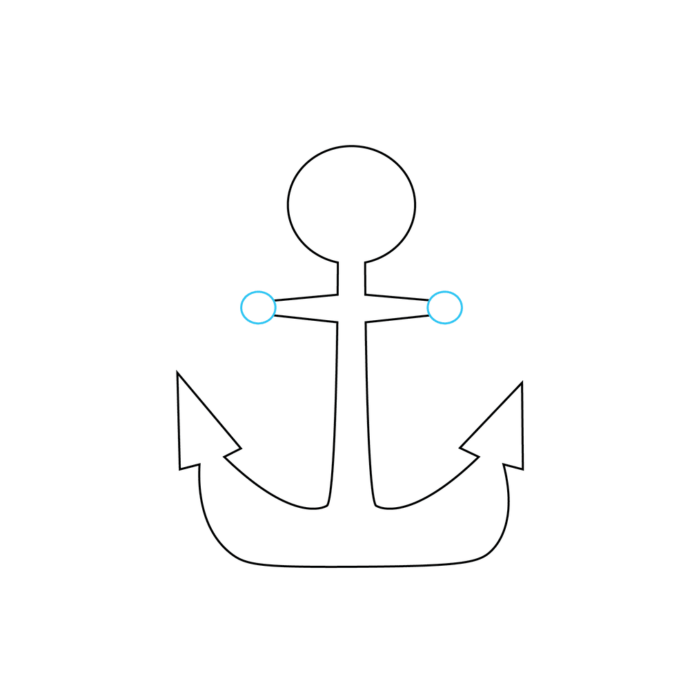 How to Draw An Anchor Step by Step Step  6