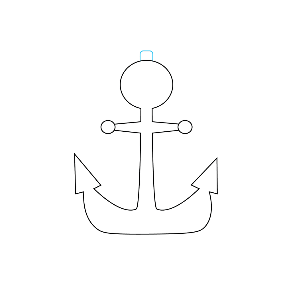 How to Draw An Anchor Step by Step Step  7
