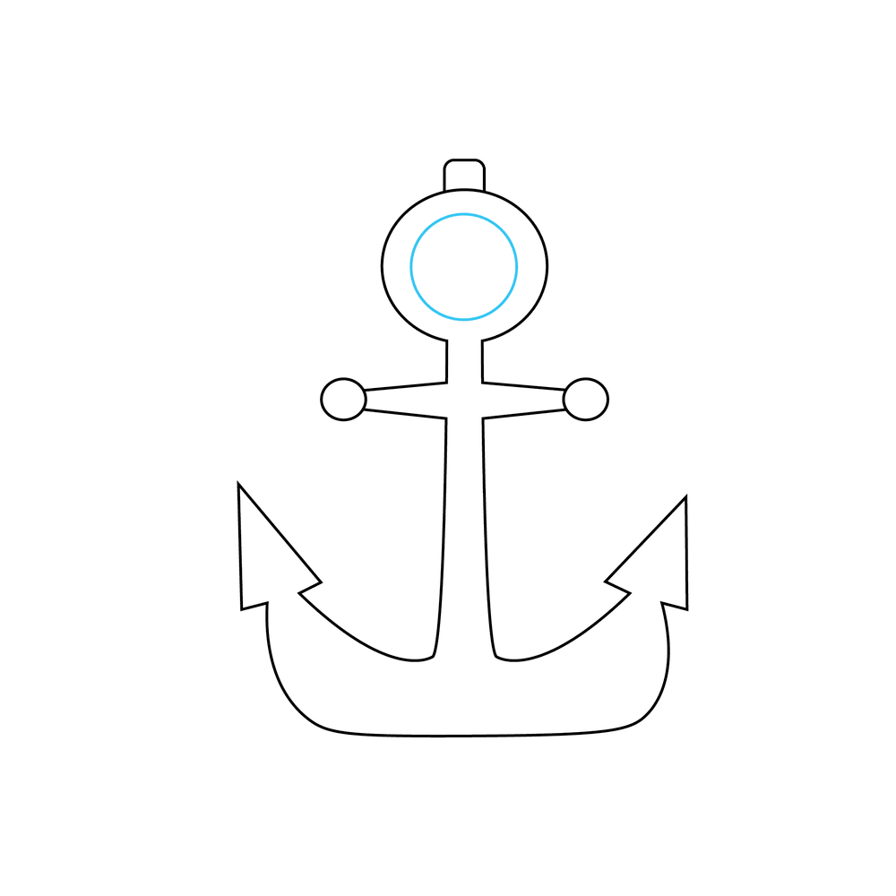 How to Draw An Anchor Step by Step Step  8