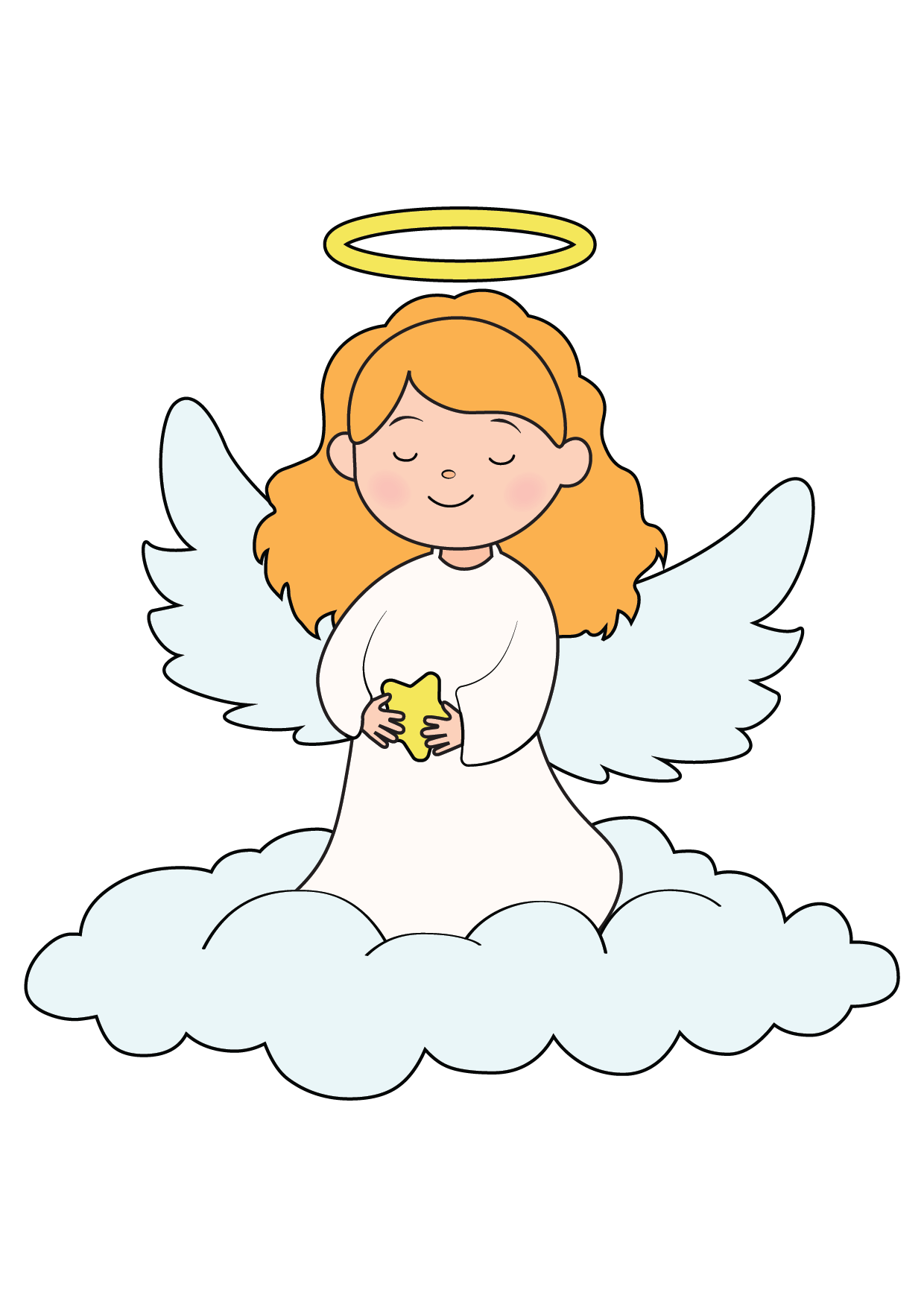 How to Draw An Angel Step by Step Printable