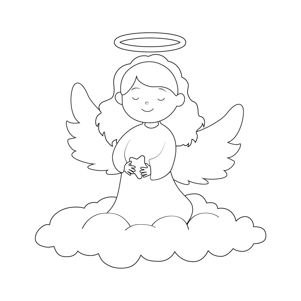 How to Draw An Angel Step by Step Step  8