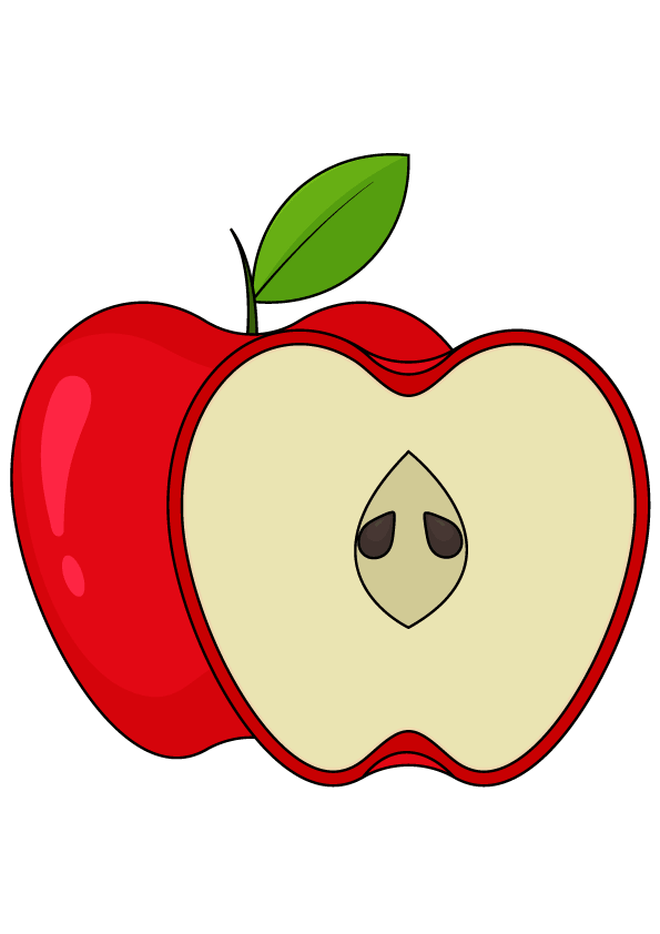 How to Draw An Apple Step by Step Printable