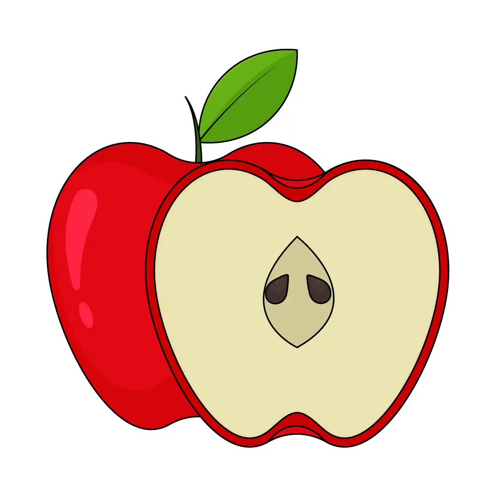 How to Draw An Apple Step by Step Step  12