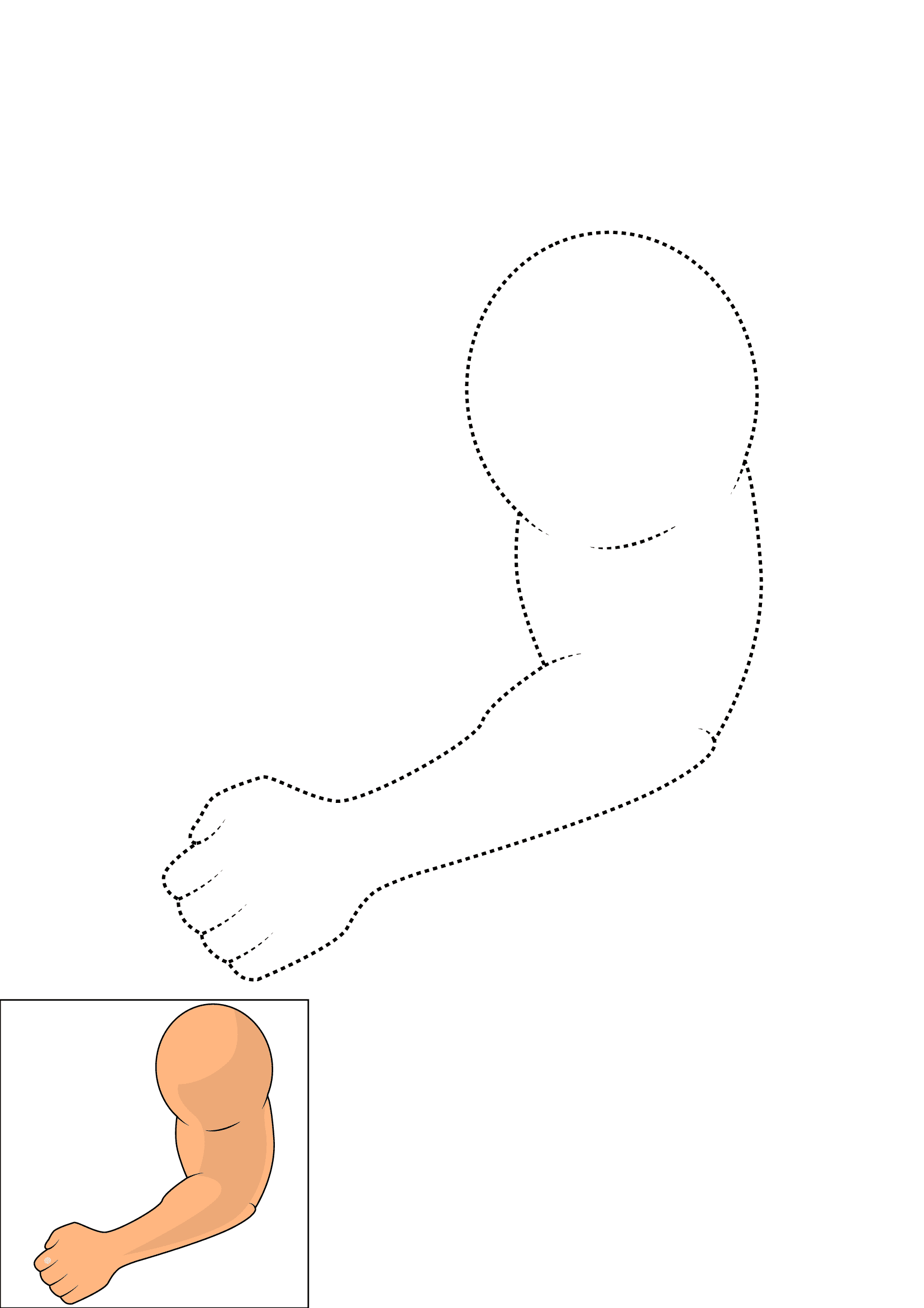 How to Draw An Arm Step by Step Printable Dotted