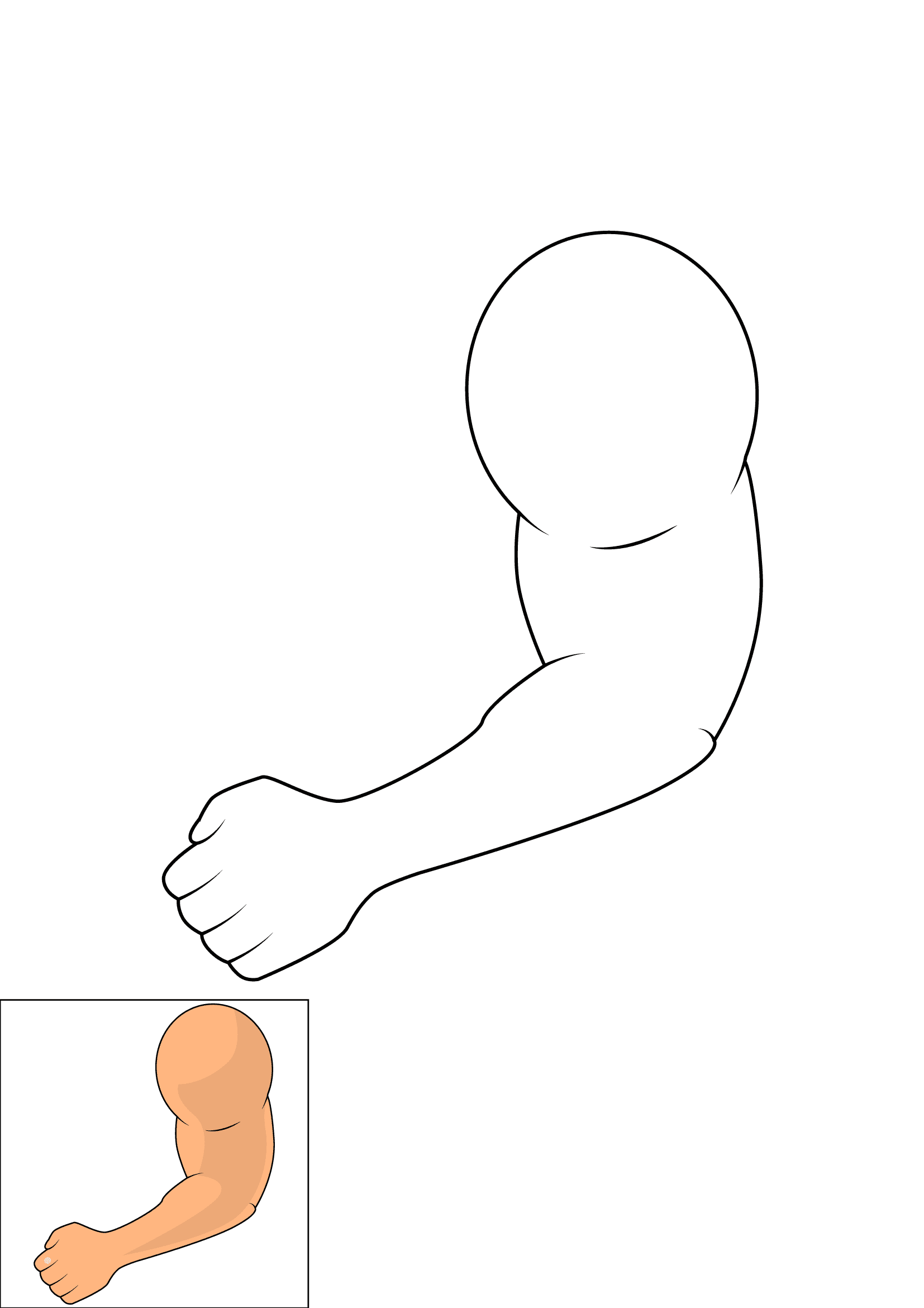 How to Draw An Arm Step by Step Printable Color