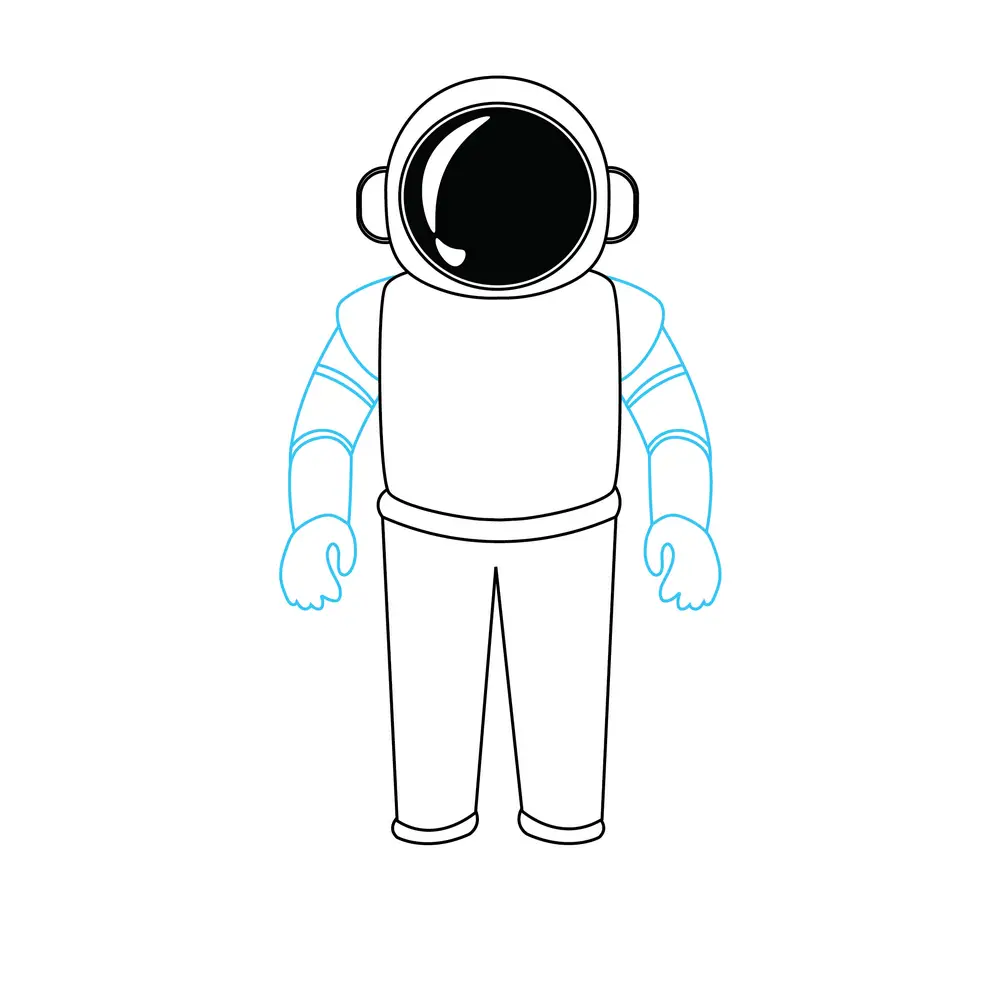 How to Draw An Astronaut Step by Step Step  5