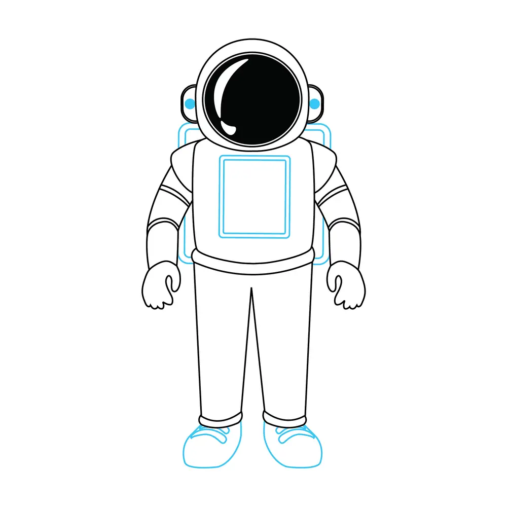How to Draw An Astronaut Step by Step Step  6