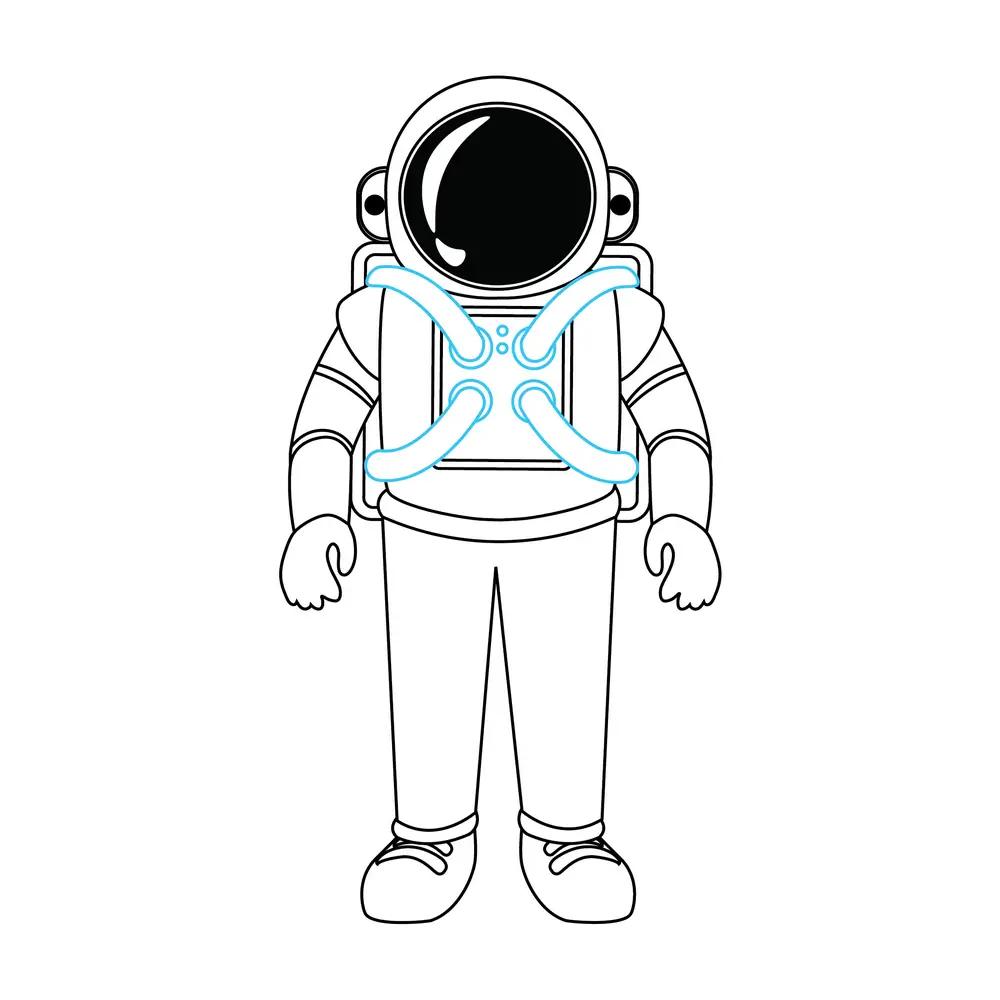 How to Draw An Astronaut Step by Step Step  7