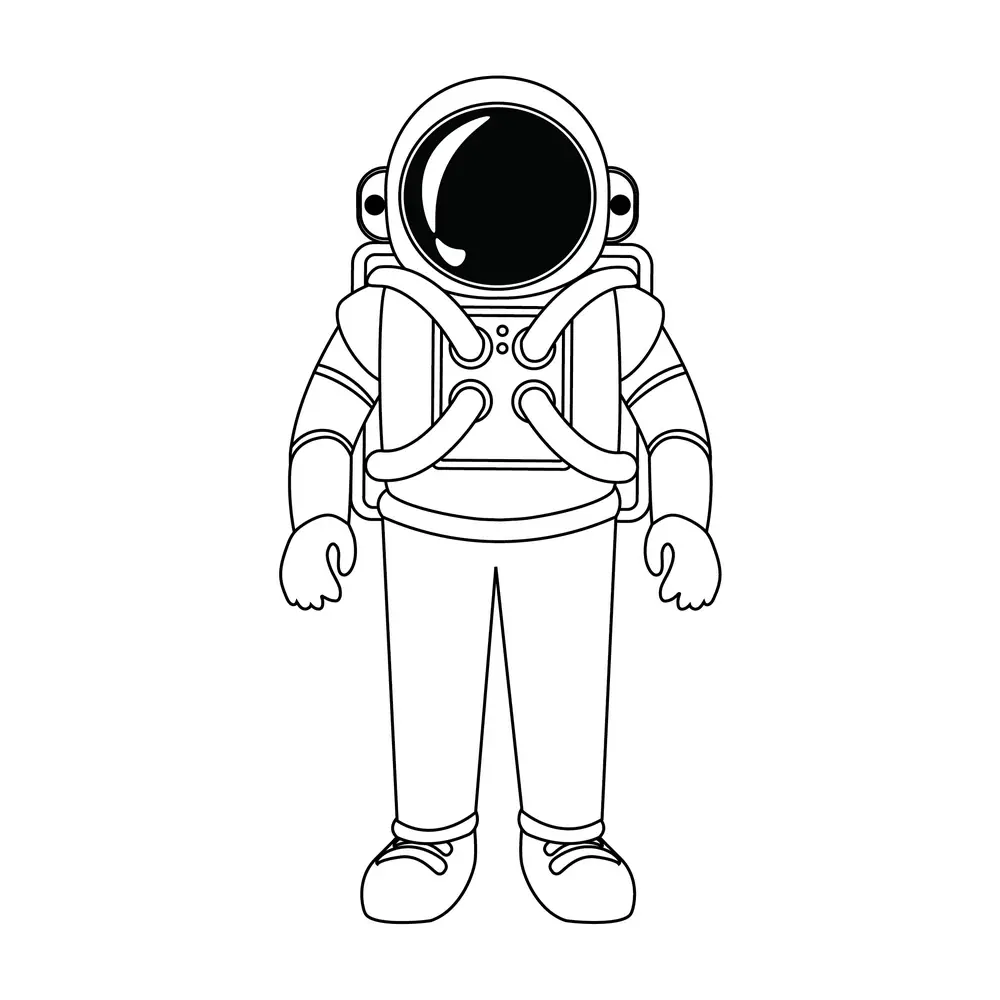 How to Draw An Astronaut Step by Step Step  8