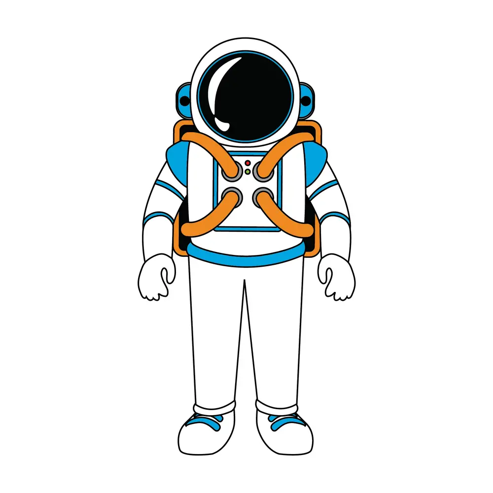 How to Draw An Astronaut Step by Step Step  9