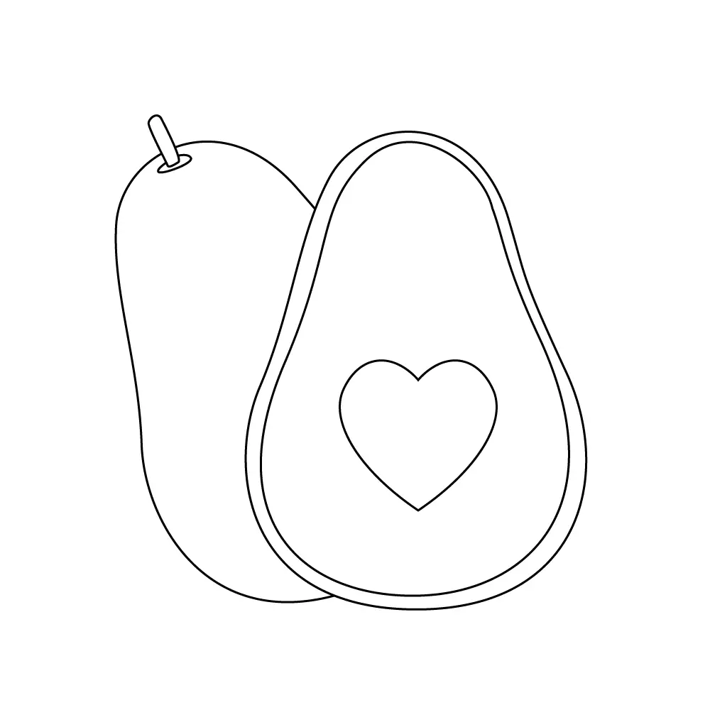 How to Draw An Avocado Step by Step Step  10