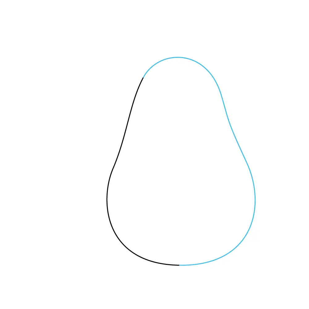 How to Draw An Avocado Step by Step Step  2