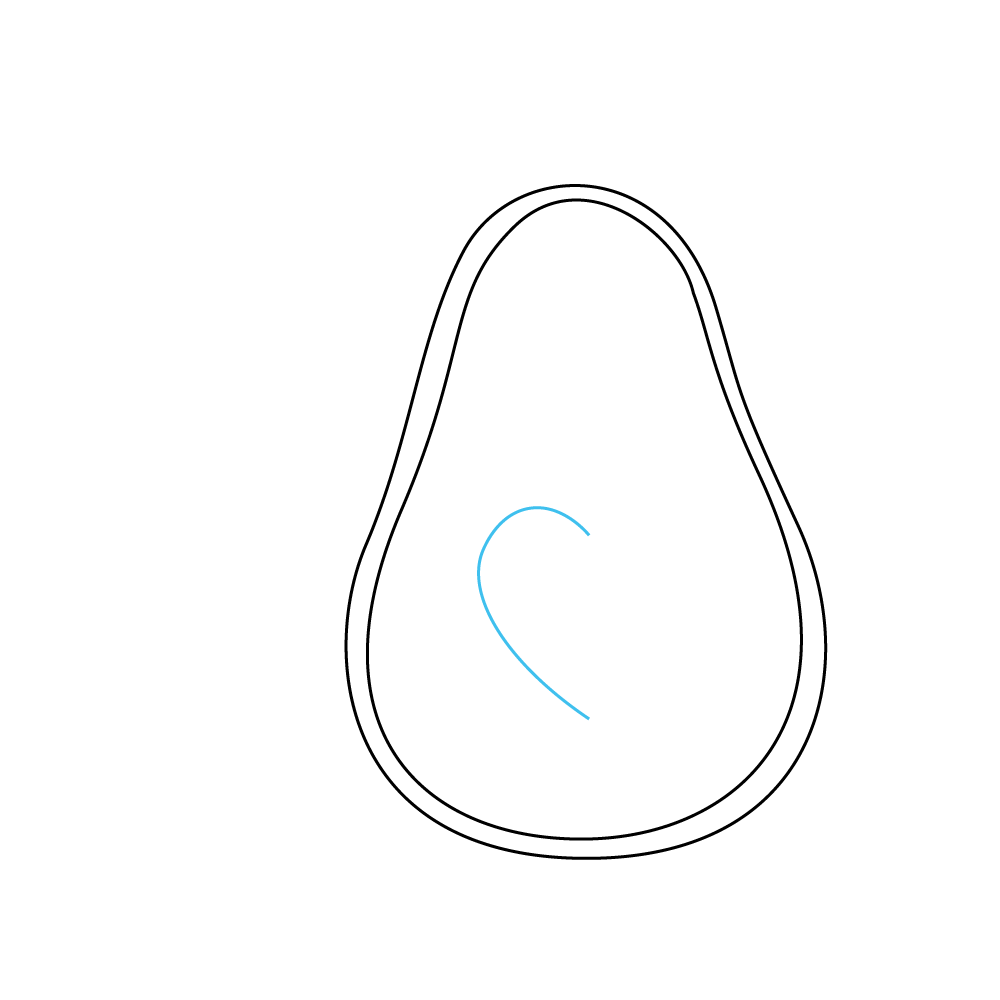How to Draw An Avocado Step by Step Step  5