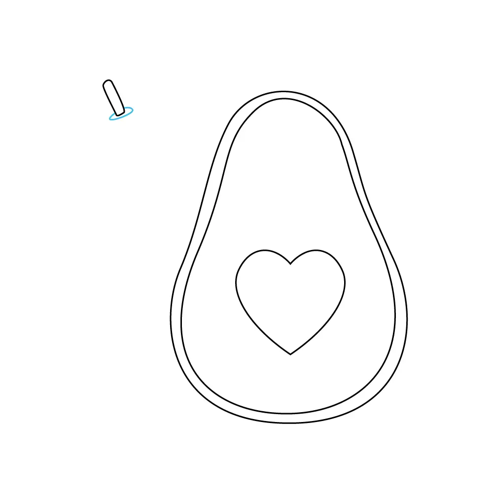 How to Draw An Avocado Step by Step Step  8