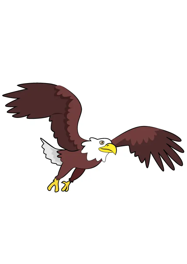 How to Draw An Eagle Flying Step by Step Printable