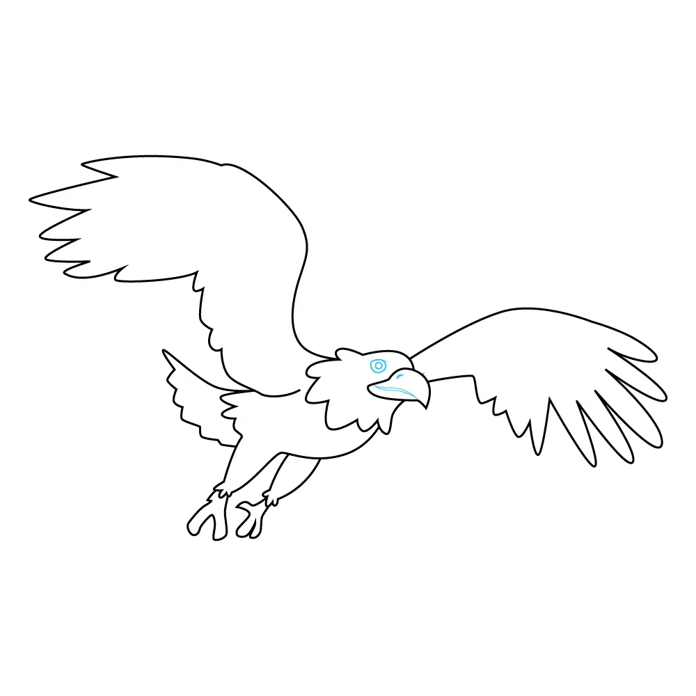 How to Draw An Eagle Flying Step by Step Step  10