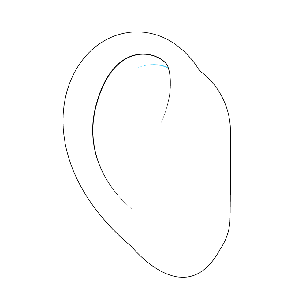 How to Draw An Ear Step by Step Step  4