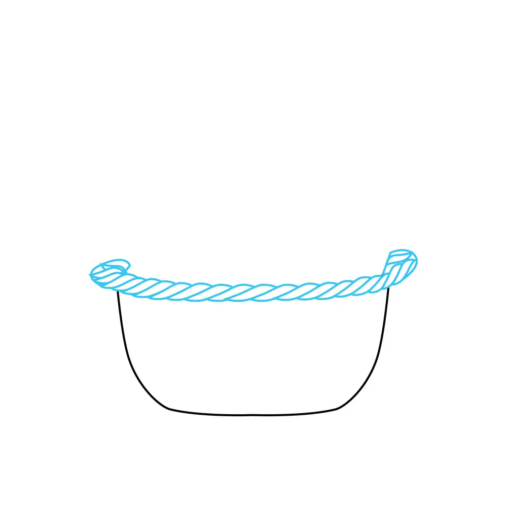 How to Draw An Easter Basket Step by Step Step  2