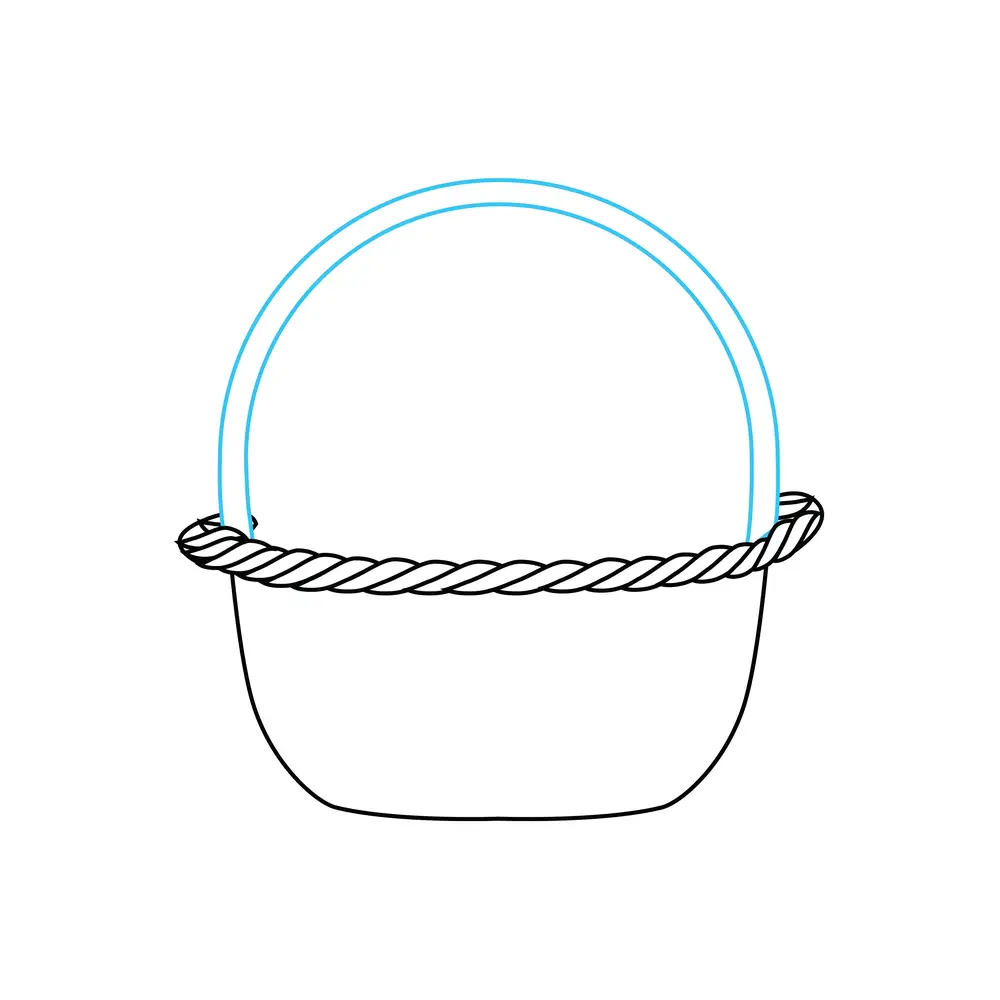 How to Draw An Easter Basket Step by Step Step  3