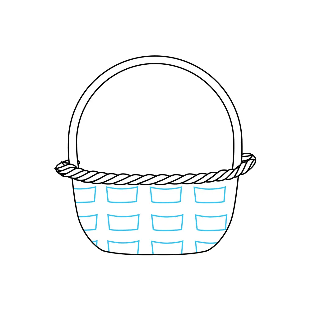 How to Draw An Easter Basket Step by Step Step  4