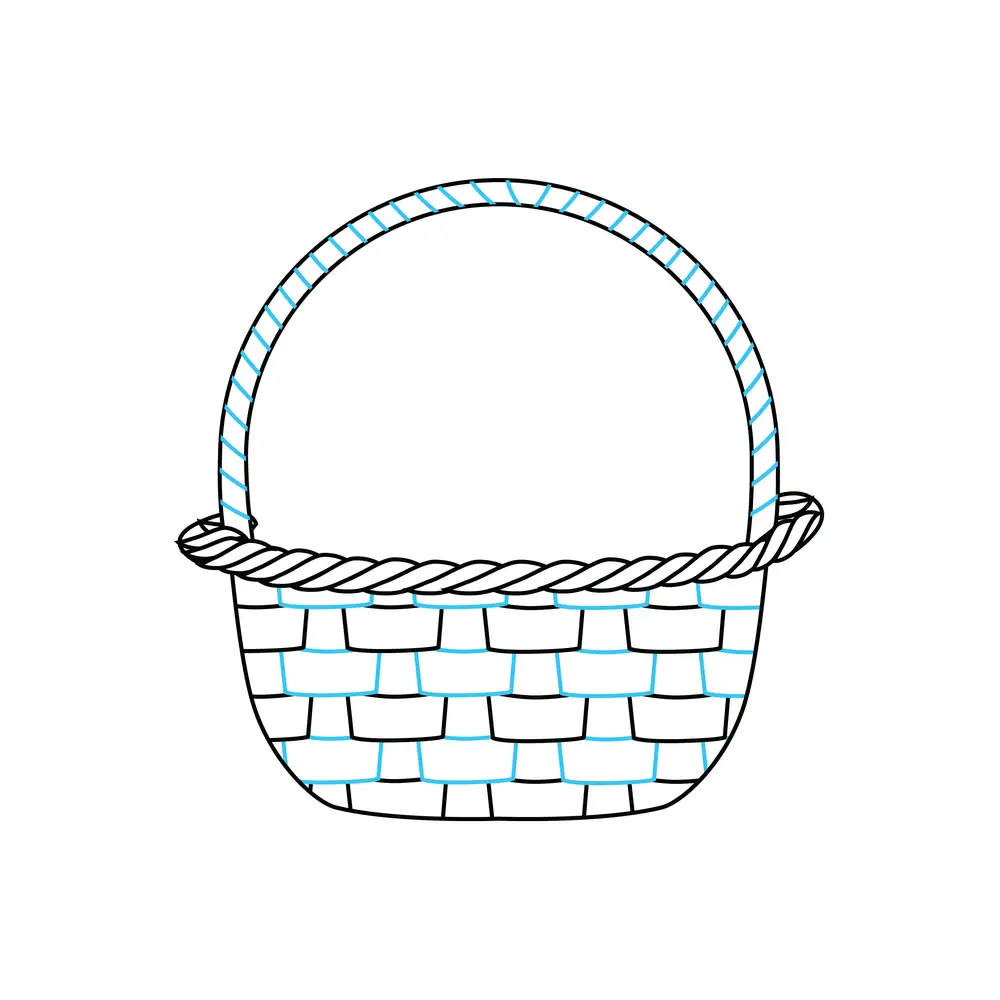 How to Draw An Easter Basket Step by Step Step  5