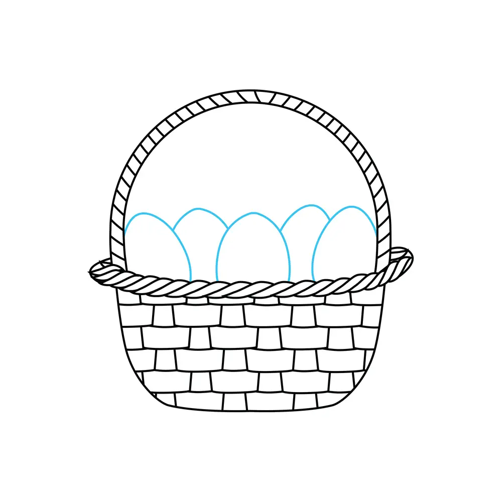 How to Draw An Easter Basket Step by Step Step  6