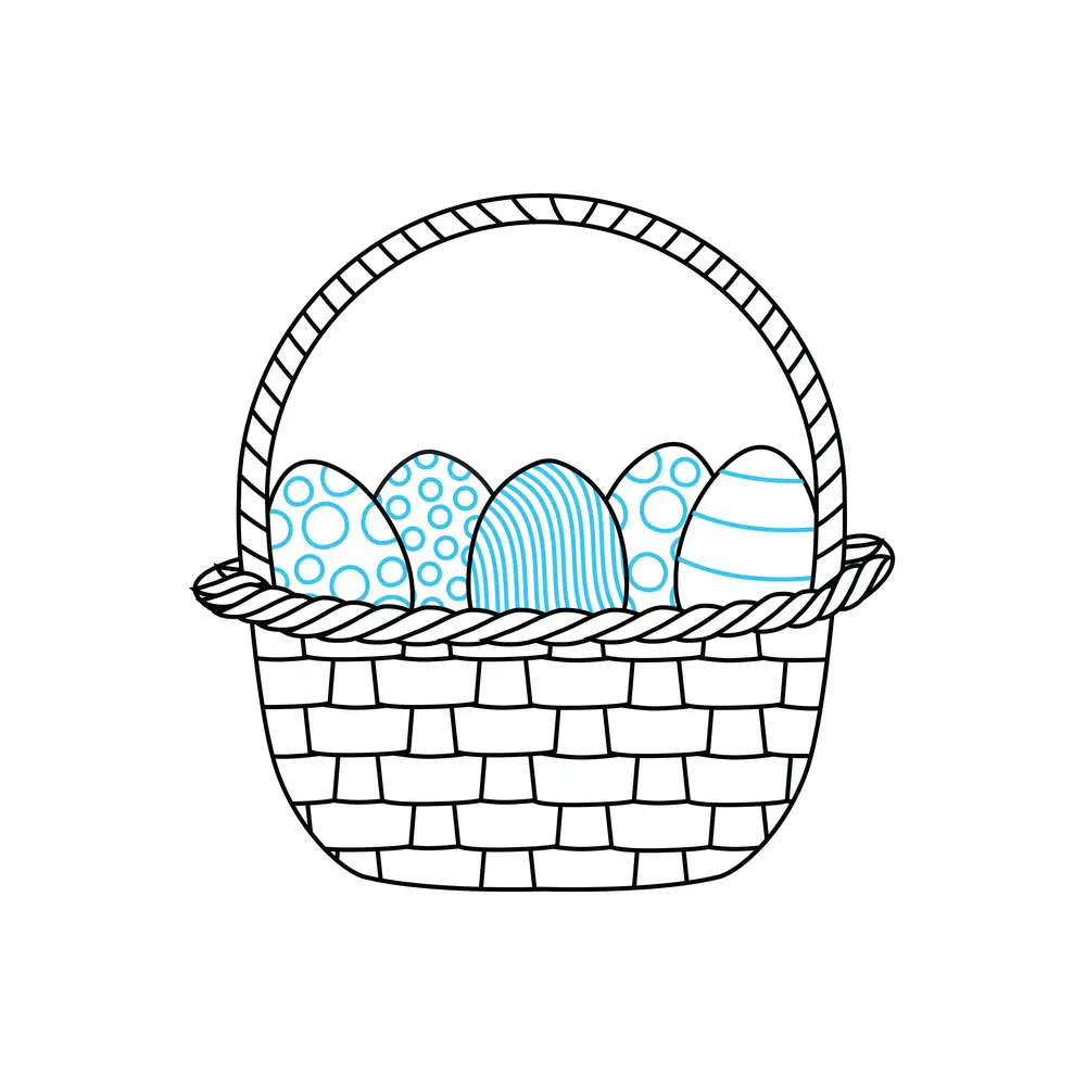 How to Draw An Easter Basket Step by Step Step  7