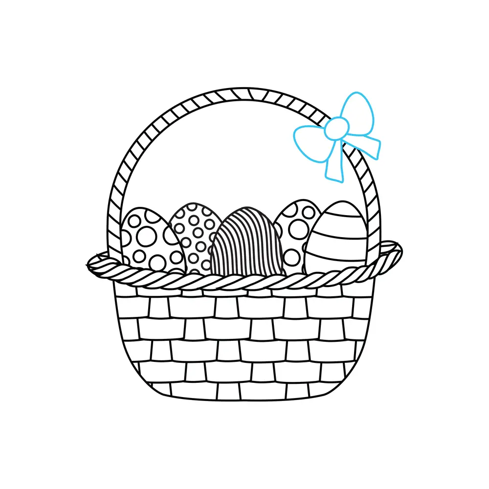 How to Draw An Easter Basket Step by Step