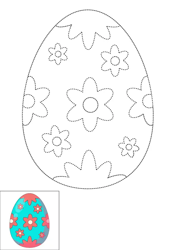 How to Draw An Easter Egg Step by Step Printable Dotted