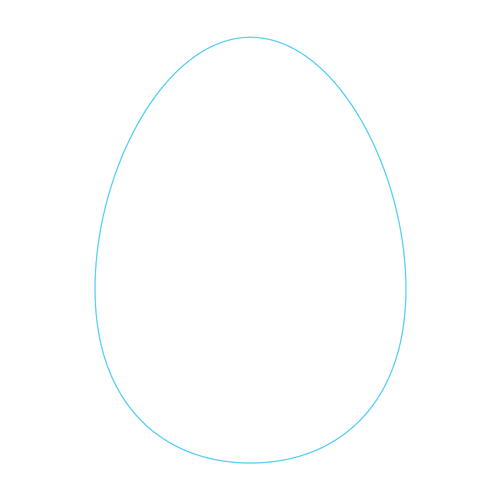 How to Draw An Easter Egg Step by Step Step  1