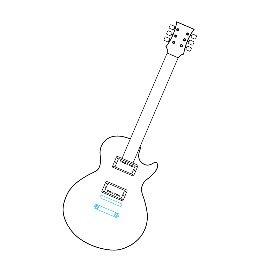 How to Draw An Electric Guitar Step by Step Step  6