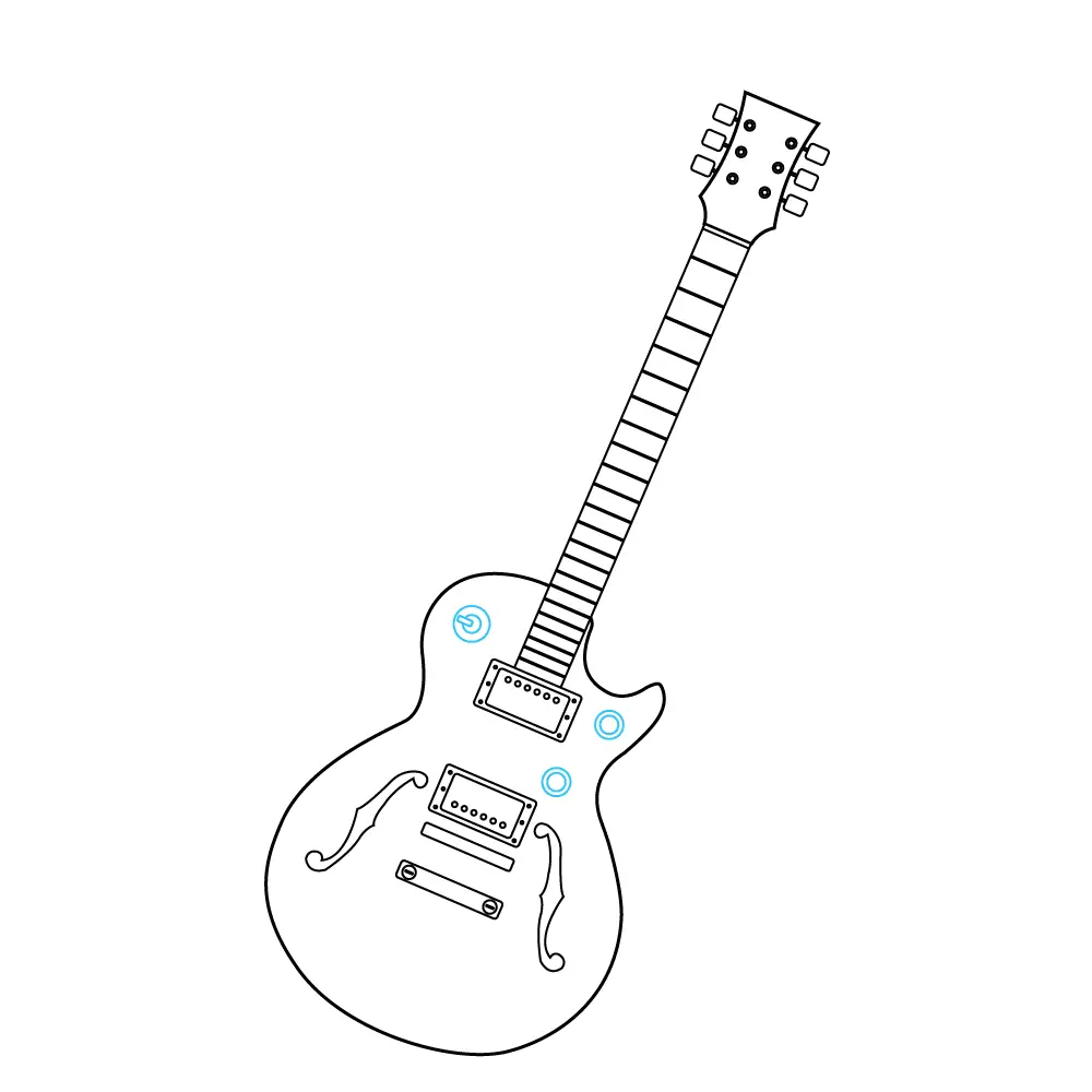 How to Draw An Electric Guitar Step by Step