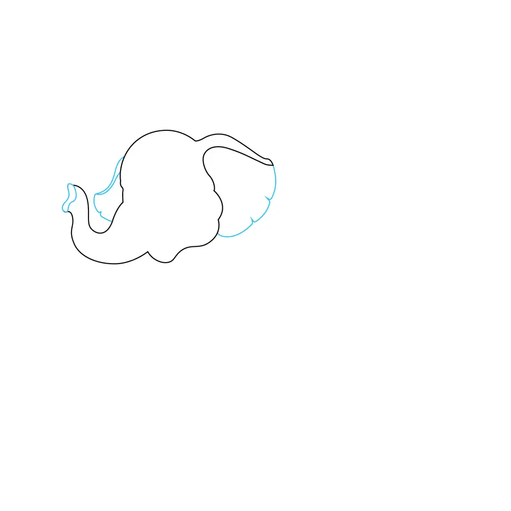 How to Draw An Elephant Step by Step Step  3
