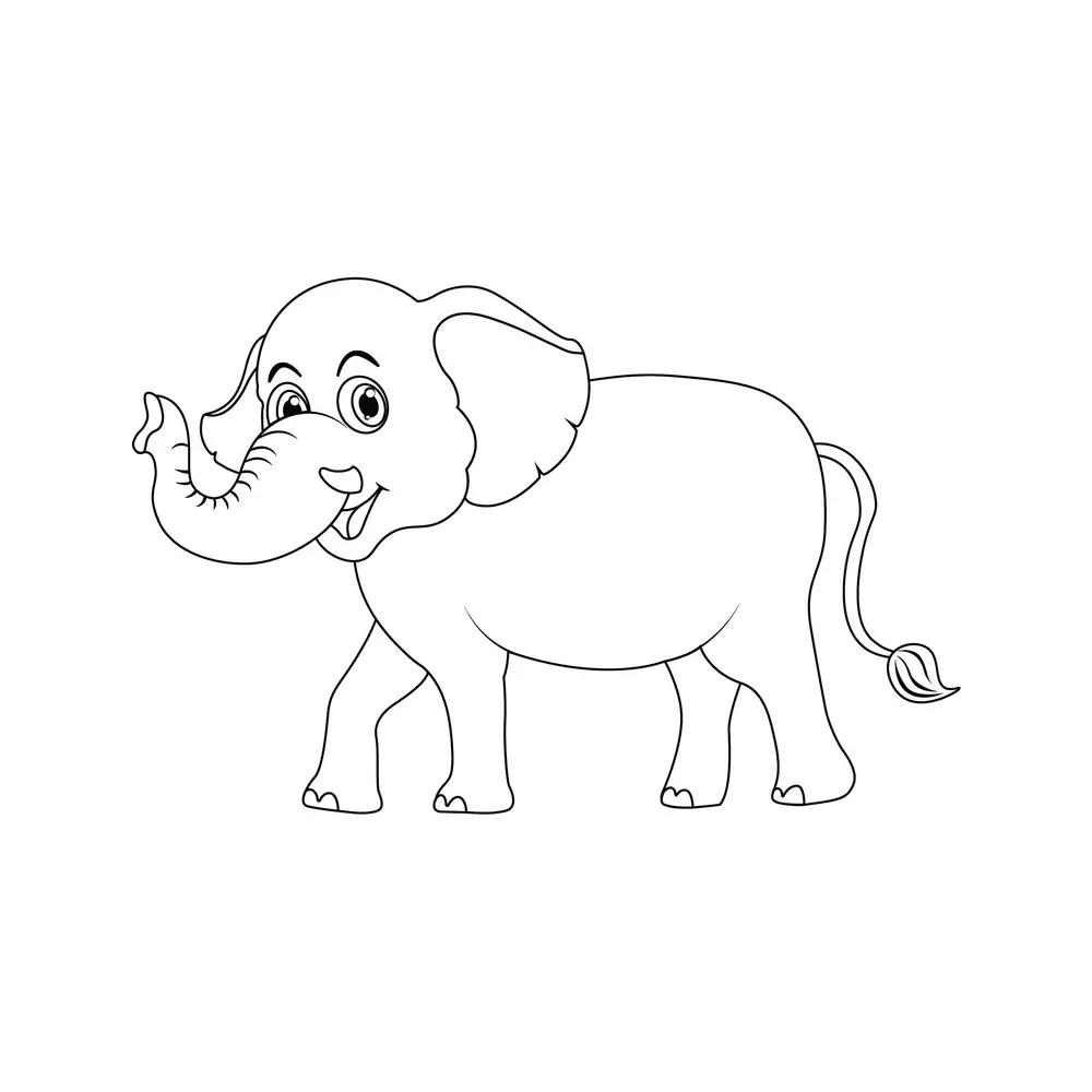 How to Draw An Elephant Step by Step Step  9