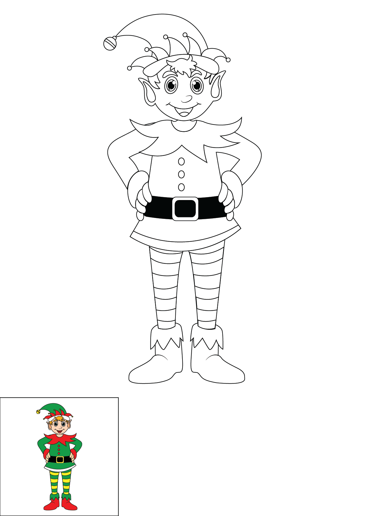 How to Draw An Elf Step by Step Printable Color
