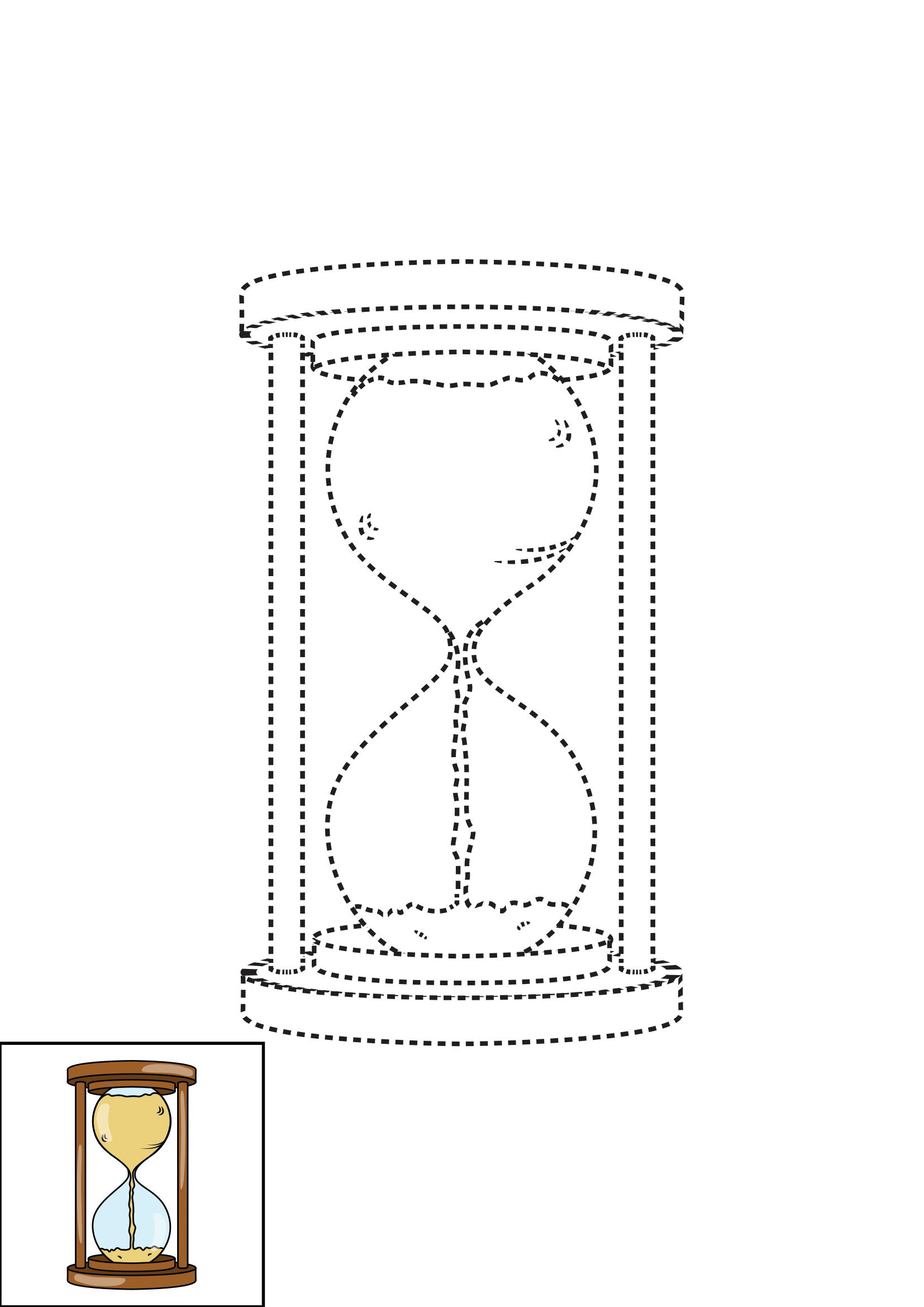 How to Draw An Hourglass Step by Step Printable Dotted
